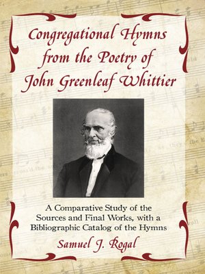 cover image of Congregational Hymns from the Poetry of John Greenleaf Whittier